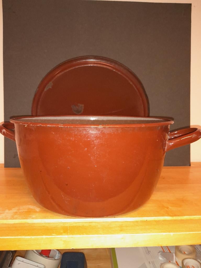Emaille pan bruin, Ophalen of Verzenden