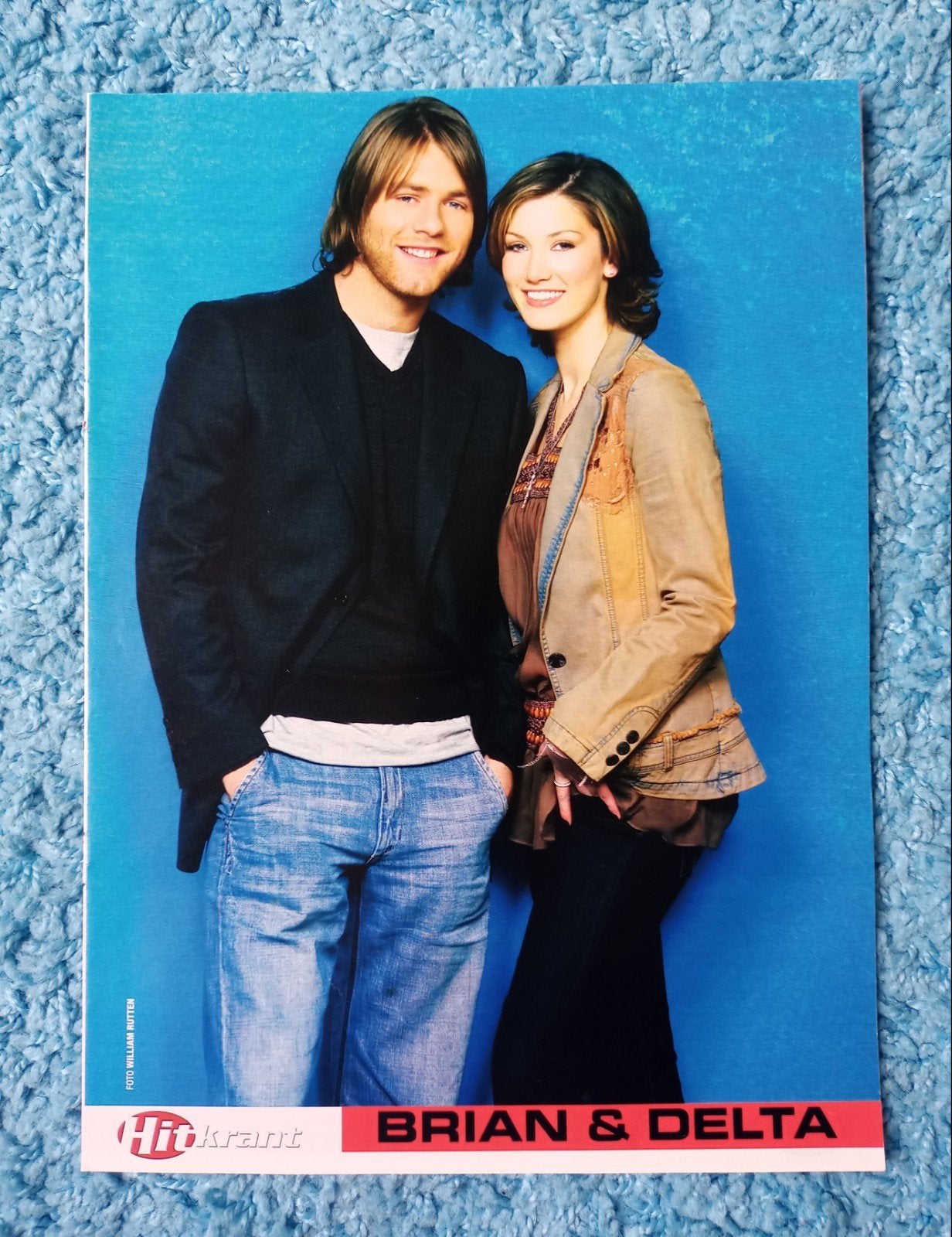 Brian McFadden & Delta Goodrem poster hitkrant, Rechthoekig Staand, A4 of kleiner, Nieuw, Ophalen of Verzenden