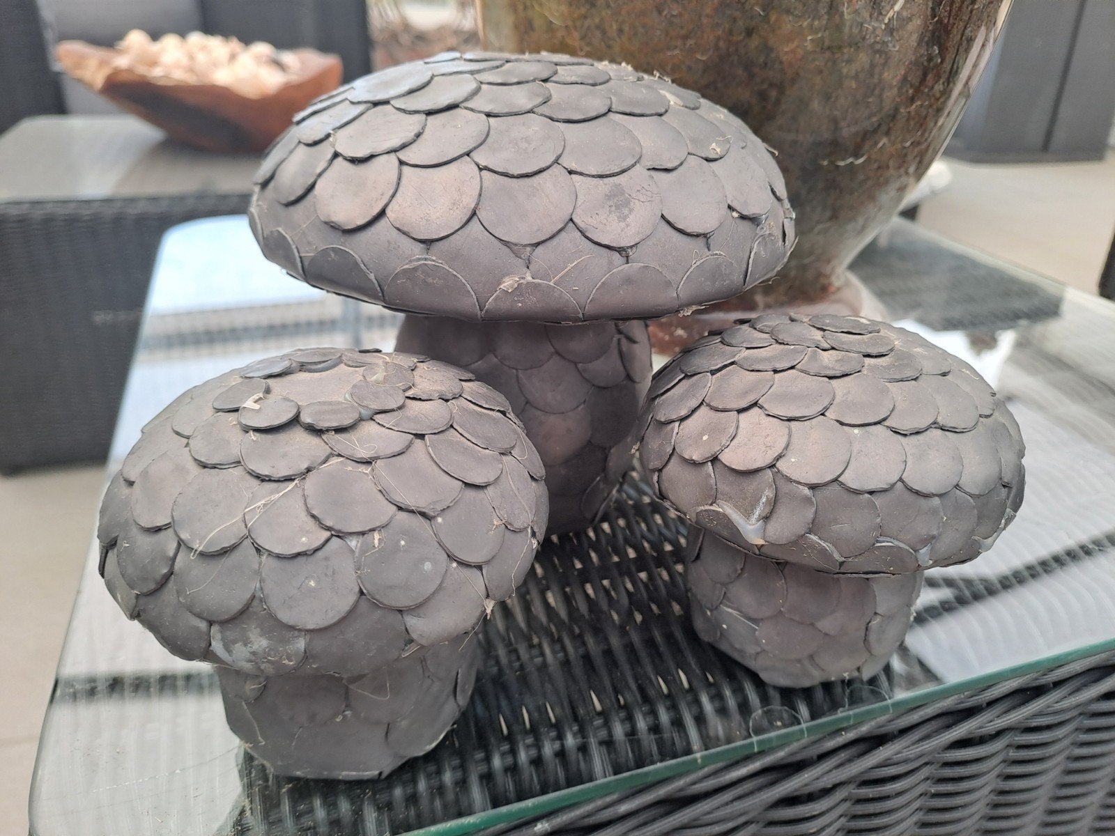 Loden paddenstoelen, Huis en Inrichting, Ophalen of Verzenden