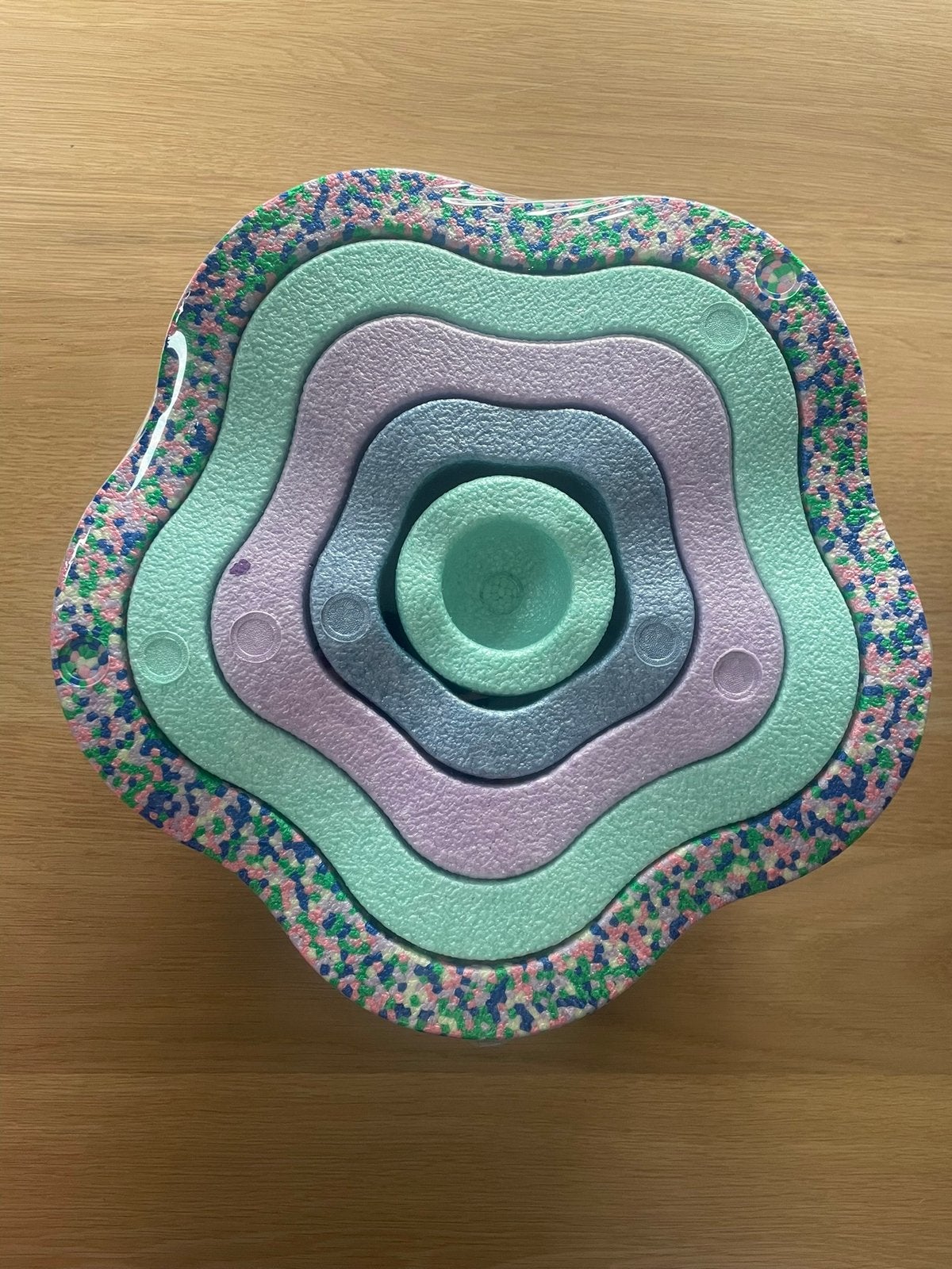 Stapelstenen 5 stuks in elkaar blauw/groen NIEUW, Ophalen of Verzenden, Nieuw, Overige merken