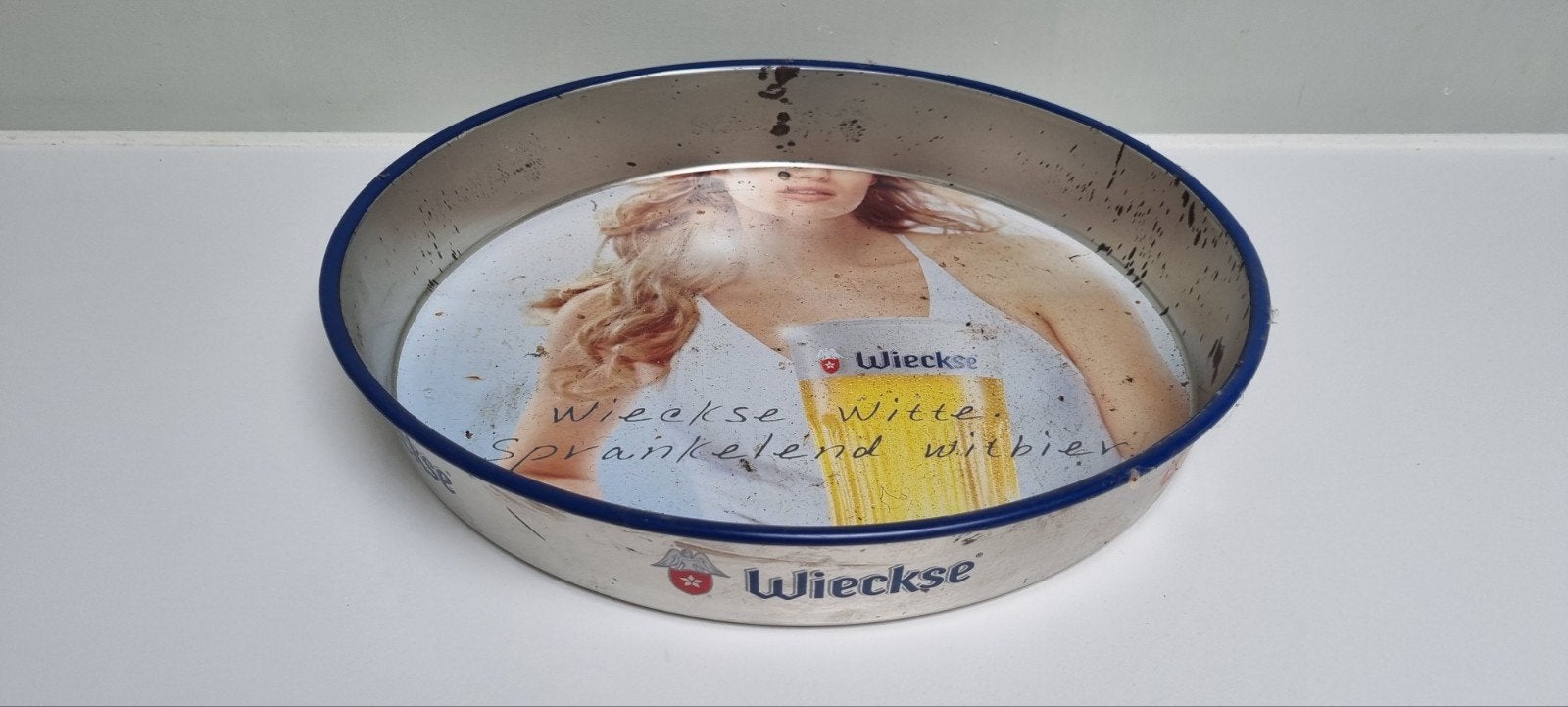 Wieckse witte bier brouwerij Maastricht reclame mancave bar, Ophalen of Verzenden, Reclamebord