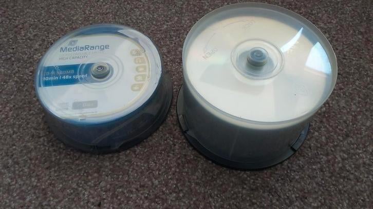 Beschrijfbare cd's 50 van 100 minuten en 25 van 90 minuten, Ophalen of Verzenden, Nieuw, Dvd