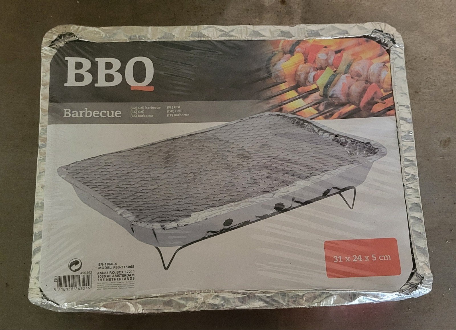 Wegwerp BBQ Barbecue 31x24x5 cm, Tuin en Terras, Ophalen, Nieuw, BBQ