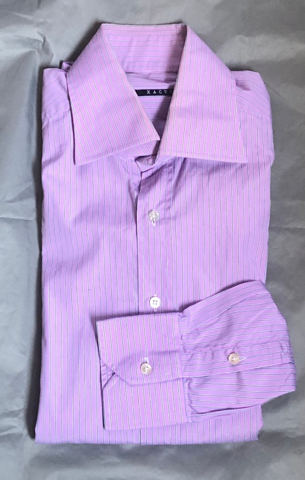 Xacus Thomas Mason Superfine Shriting overhemd - Maat 41, Kleding | Heren, Overhemden, Ophalen of Verzenden, Nieuw, Paars, Halswijdte 41/42 (L)