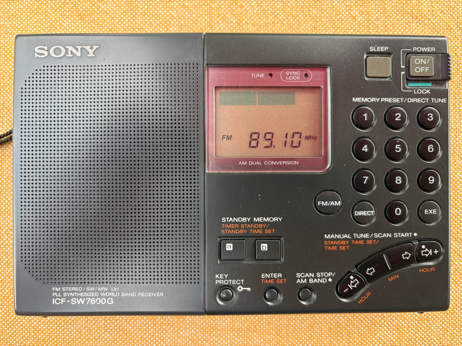 Sony ICF-SW7600G Wereldontvanger met SSB en draagtas, Ophalen of Verzenden, Zo goed als nieuw, Wereldontvanger