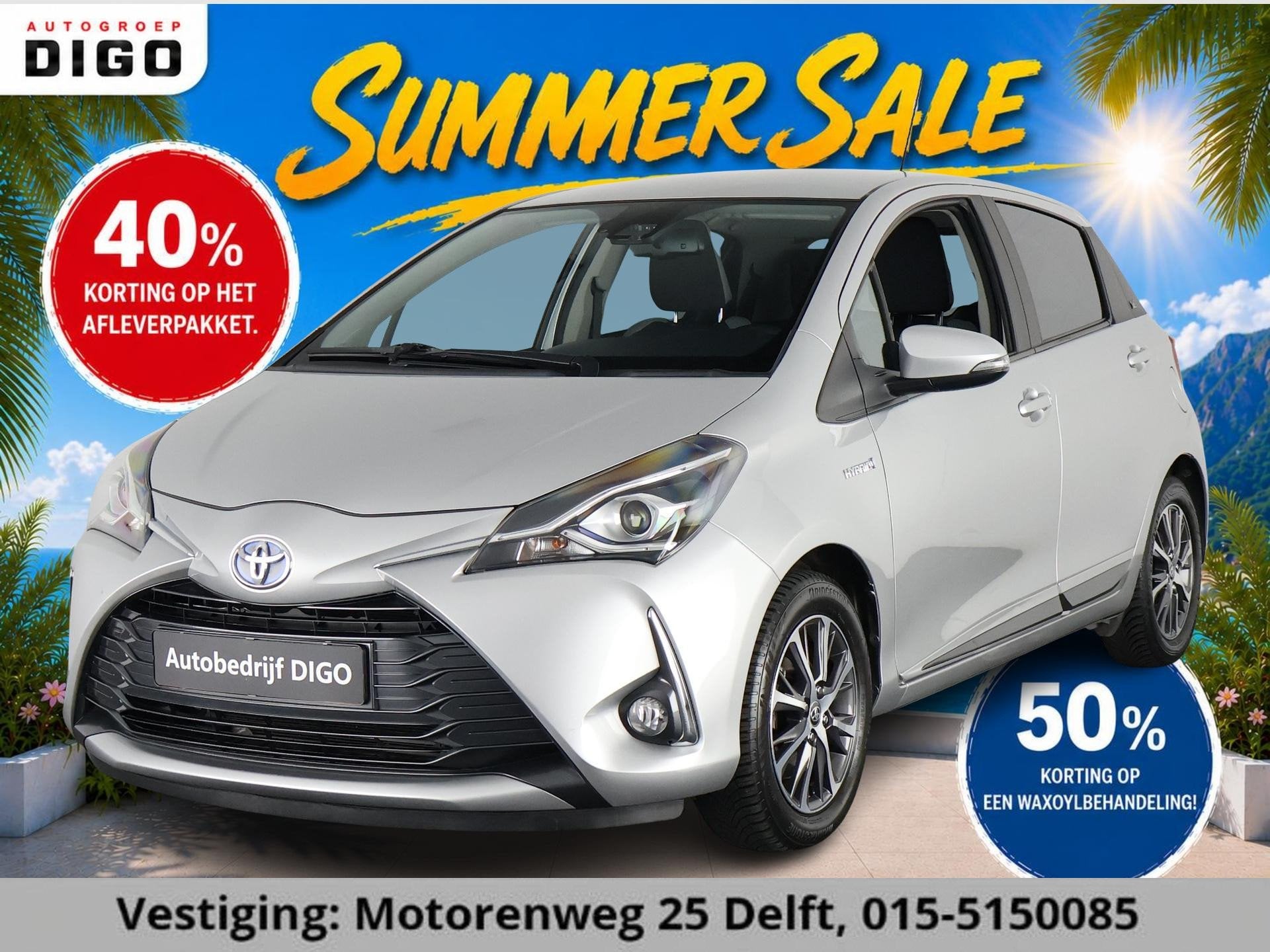 Toyota Yaris 1.5 Hybrid Y20 EXCLUSIVE EDITION GARANTIE TOT 2, Gebruikt, 4 cilinders, Origineel Nederlands, Bedrijf