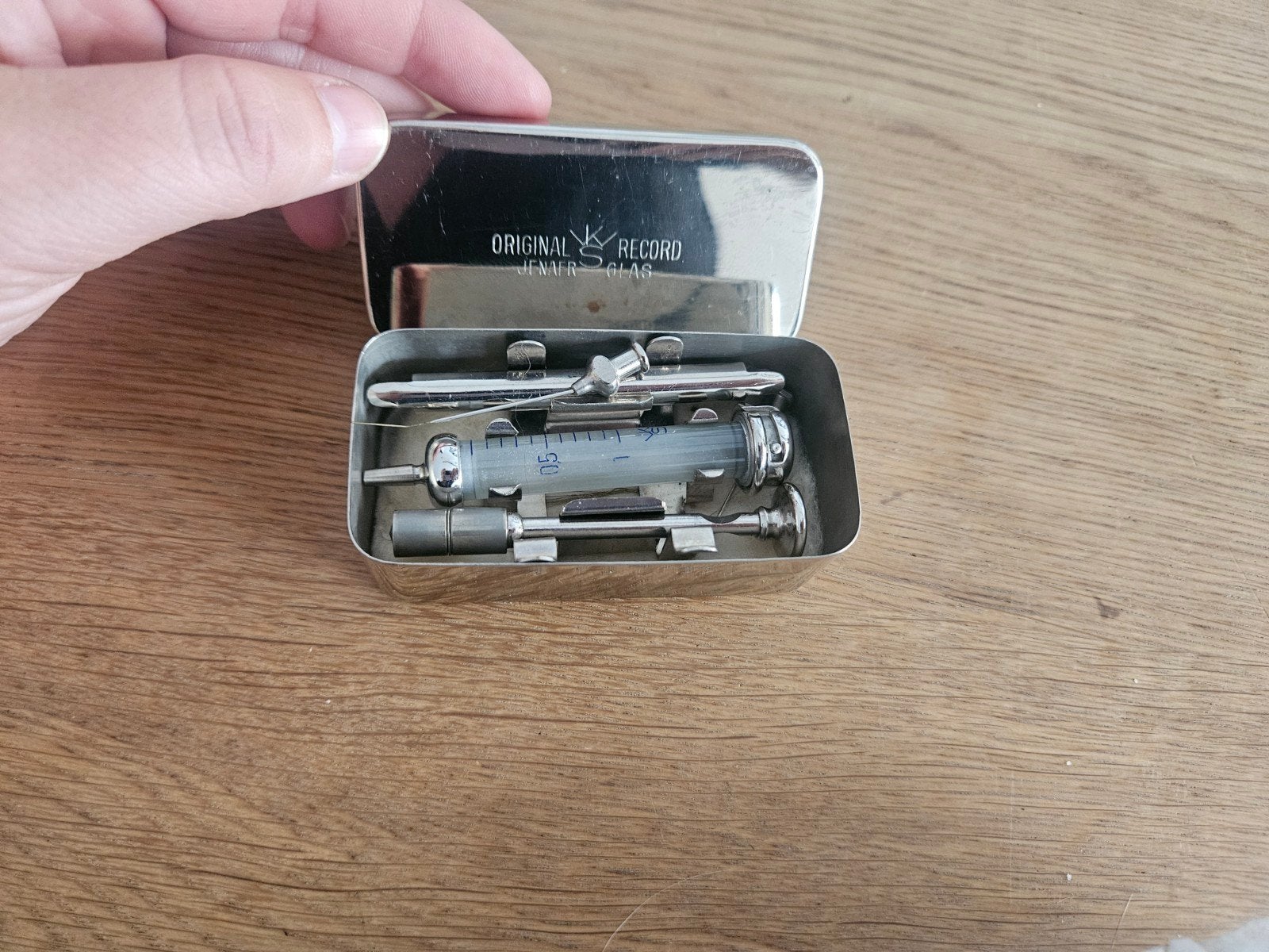 Glazen injectiespuit 1940-1960., Ophalen, Nieuw