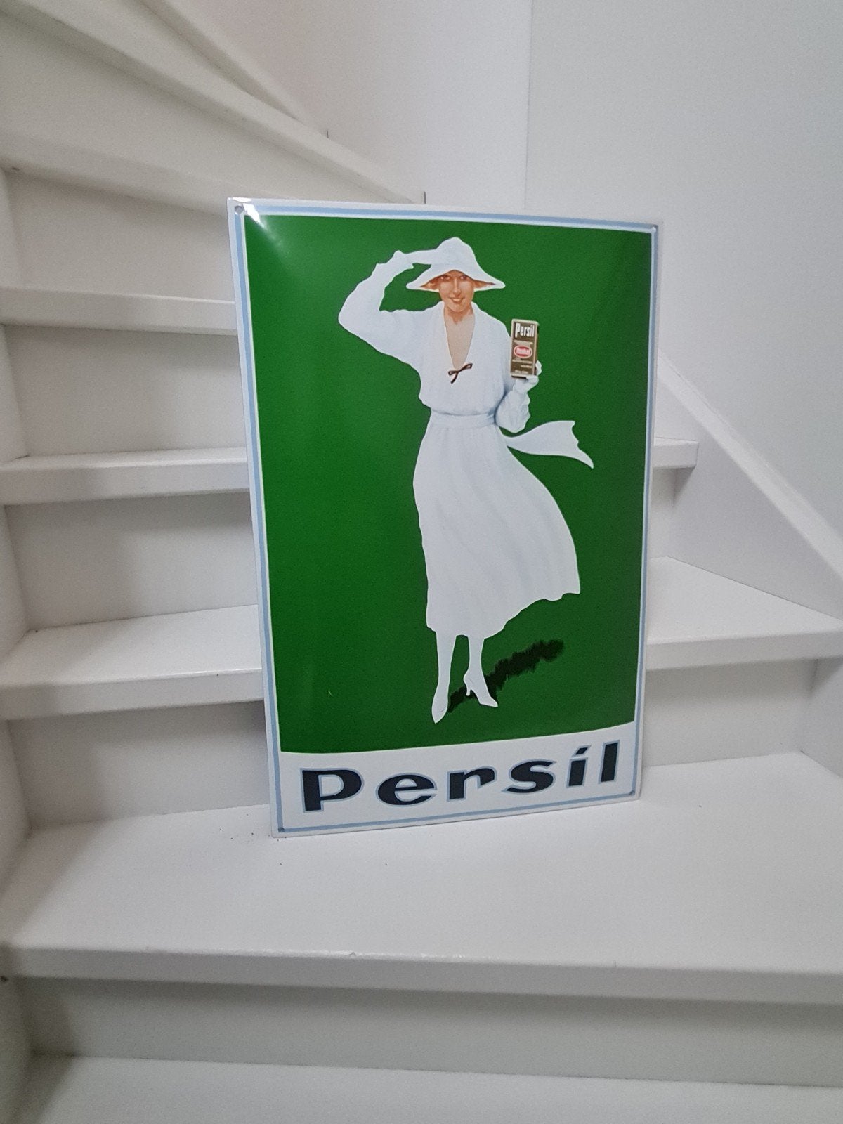 Emaille bord persil jaren 80, Verzamelen, Merken en Reclamevoorwerpen, Ophalen of Verzenden, Zo goed als nieuw, Reclamebord