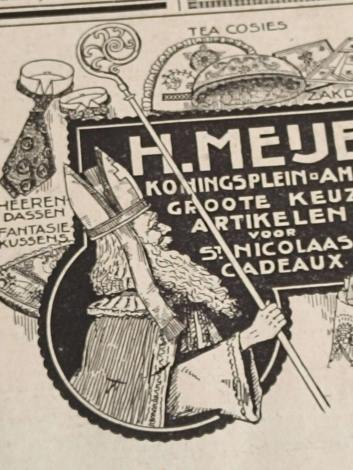 1916, SINTERKLAAS RECLAME H.MEIJER, AMSTERDAM, Ophalen of Verzenden, Gebruikt, Overige typen