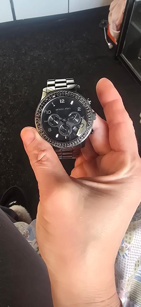 Origineel Michael Kors MK5360 Zwart Horloge, Sieraden, Tassen en Uiterlijk, Horloges | Heren, Overige merken, Staal, Staal, Polshorloge