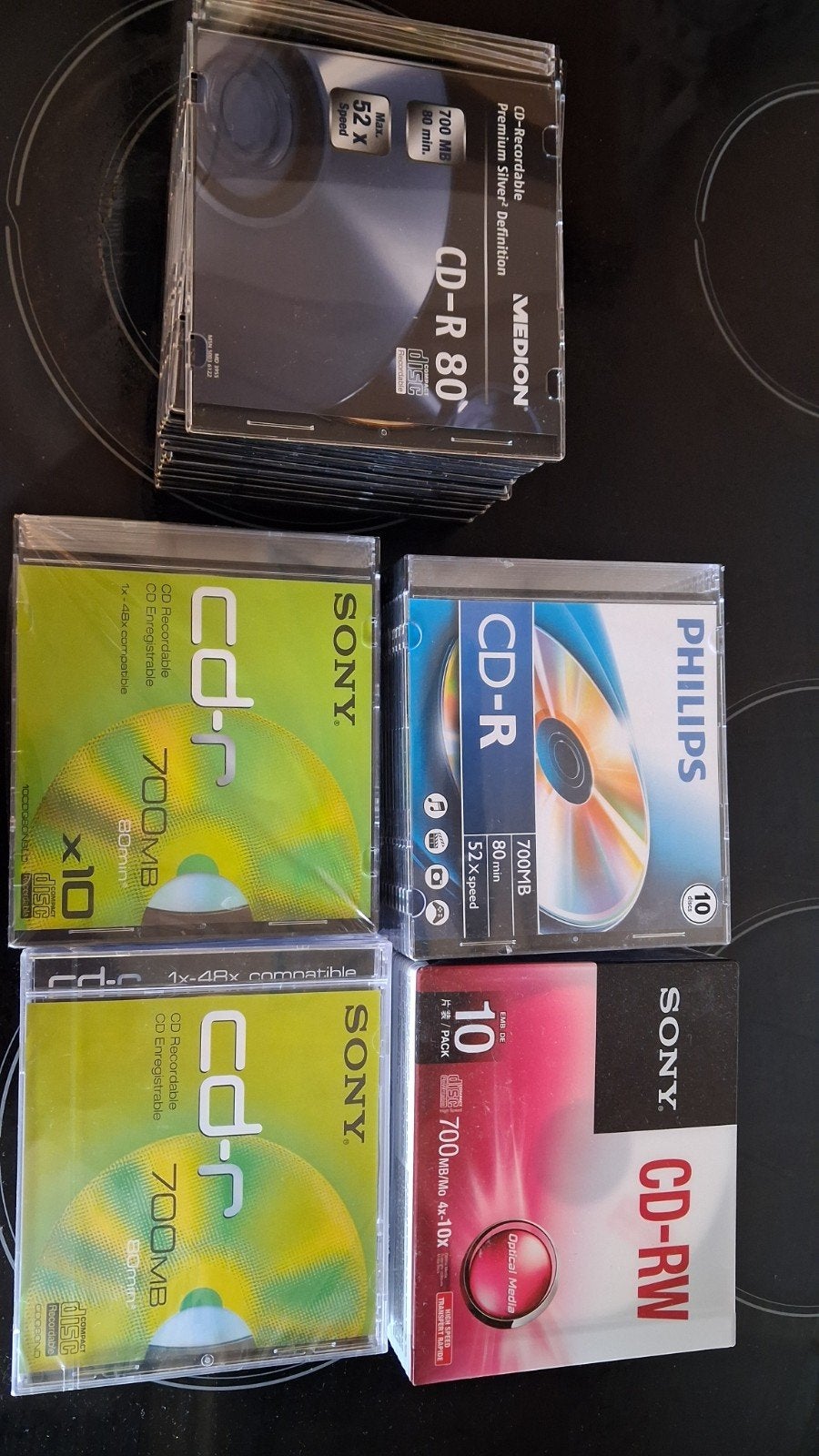 Nieuwe CDR schijven: Sony, Philips, Medion - 700 MB 0,50 per, Ophalen of Verzenden, Nieuw, Cd, Sony, Philips, Medion