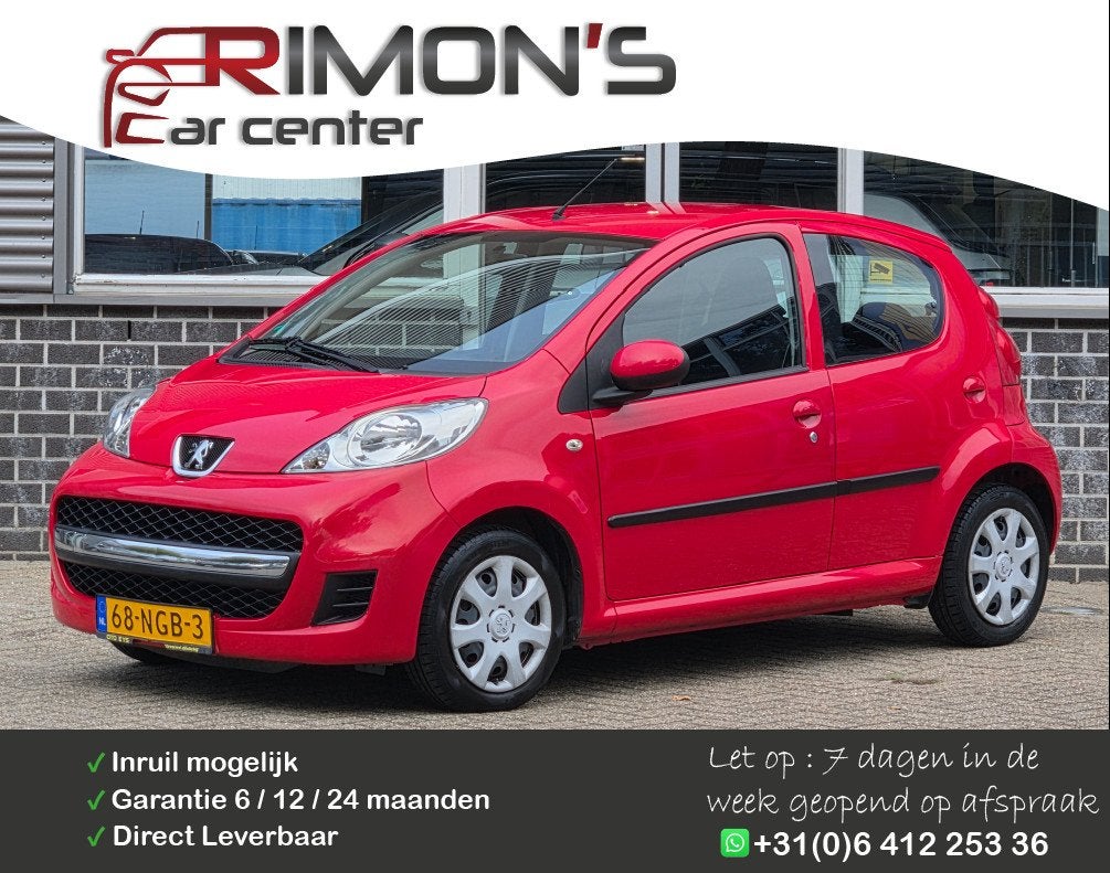 Peugeot 107 1.0-12V XS Automaat 5 Deurs Airco Apk 09-2027, Gebruikt, 4 stoelen, 68 pk, Origineel Nederlands