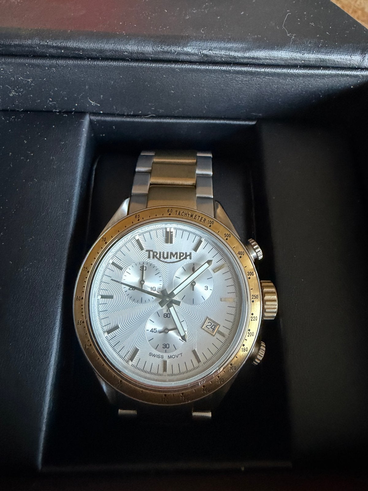 Triumph horloge met extra schakel, Overige merken, Staal, Polshorloge, Ophalen of Verzenden
