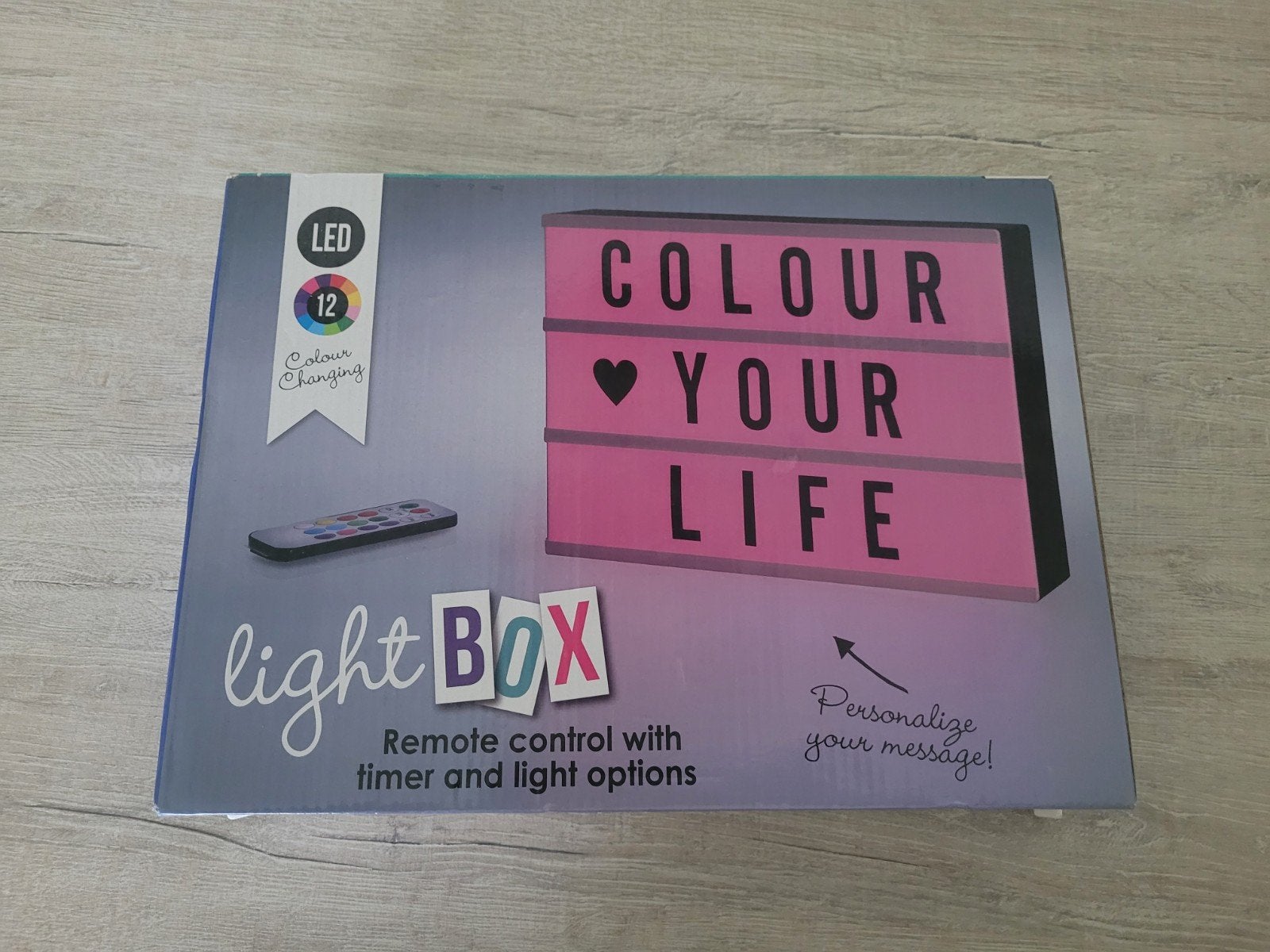 LED Light Box met Afstandsbediening en Letters, Ophalen of Verzenden, Nieuw