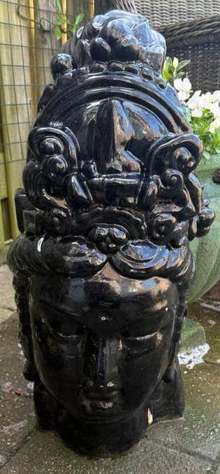 Zen beeld, Tuin en Terras, Tuinbeelden, Ophalen, Gebruikt, Steen, Boeddhabeeld
