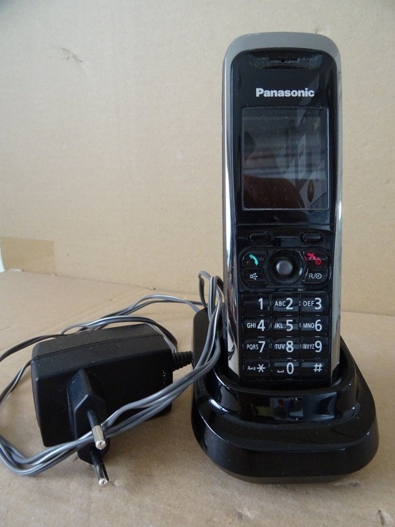Panasonic thuis telefoon draadloze telefoon met basisstation, Telecommunicatie, 1 handset, Gebruikt, Onbekend, Stralingsarm