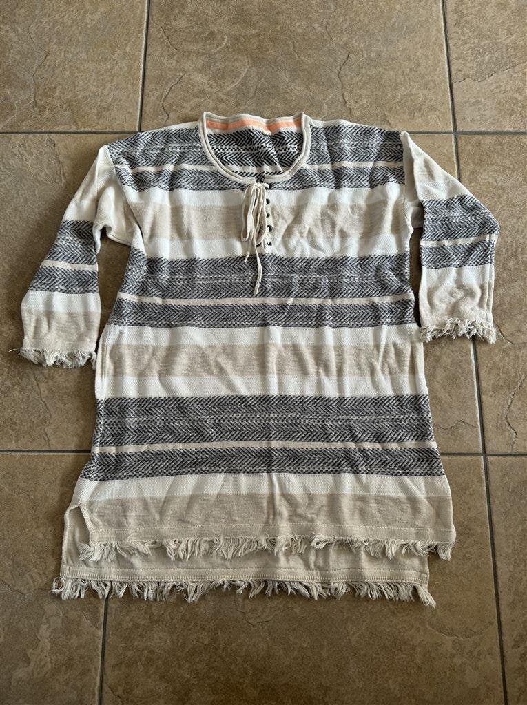 White Stuff White Striped Cotton Basic T-Shirt maat 38, Kleding | Dames, T-shirts, Zo goed als nieuw, Maat 38/40 (M), Wit, Korte mouw