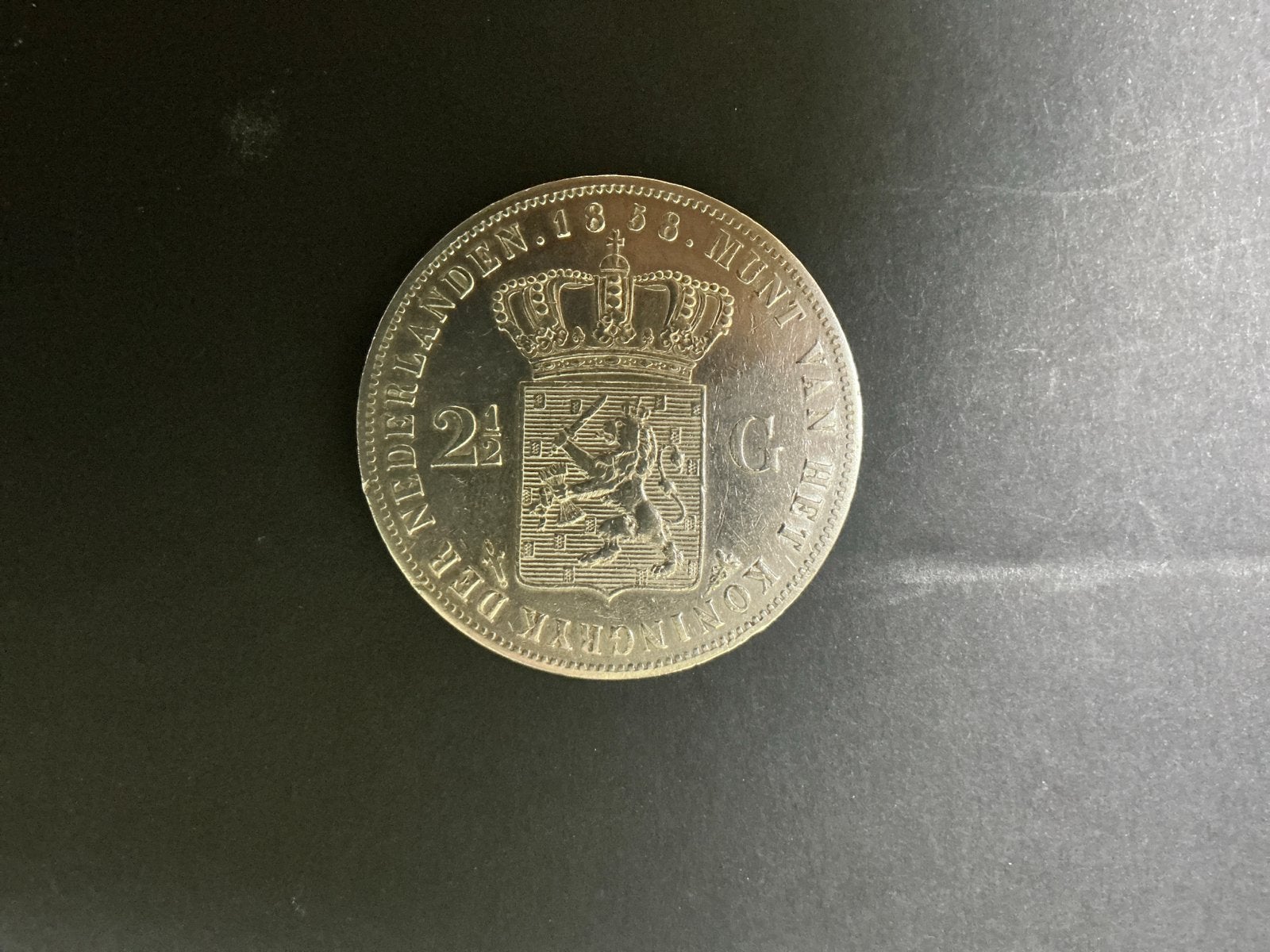 Zilveren 2½ Gulden Koning Willem III 1858 Zeer fraai, Koning Willem III, Zilver, Ophalen of Verzenden, Losse munt
