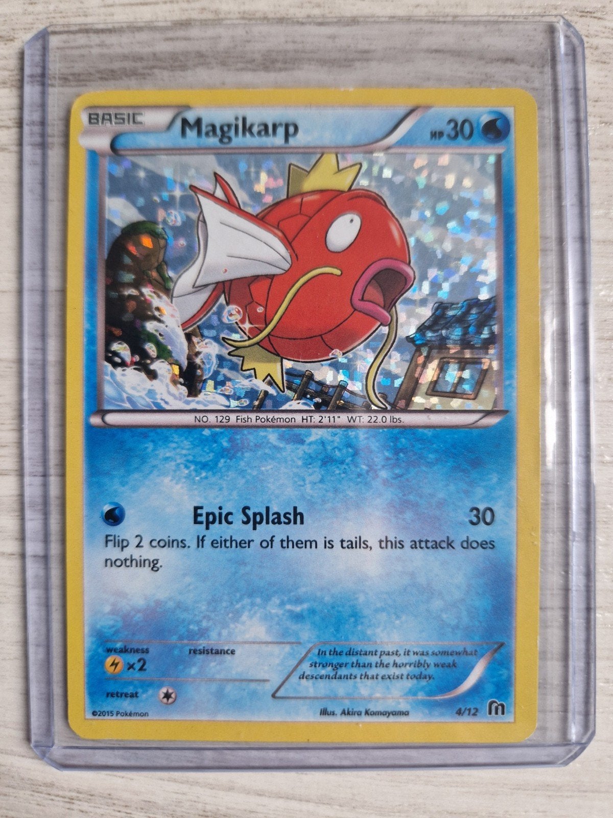 Magikarp Pokémonkaart 4/12 McDonalds promos 2016, Ophalen of Verzenden, Zo goed als nieuw, Losse kaart, Foil