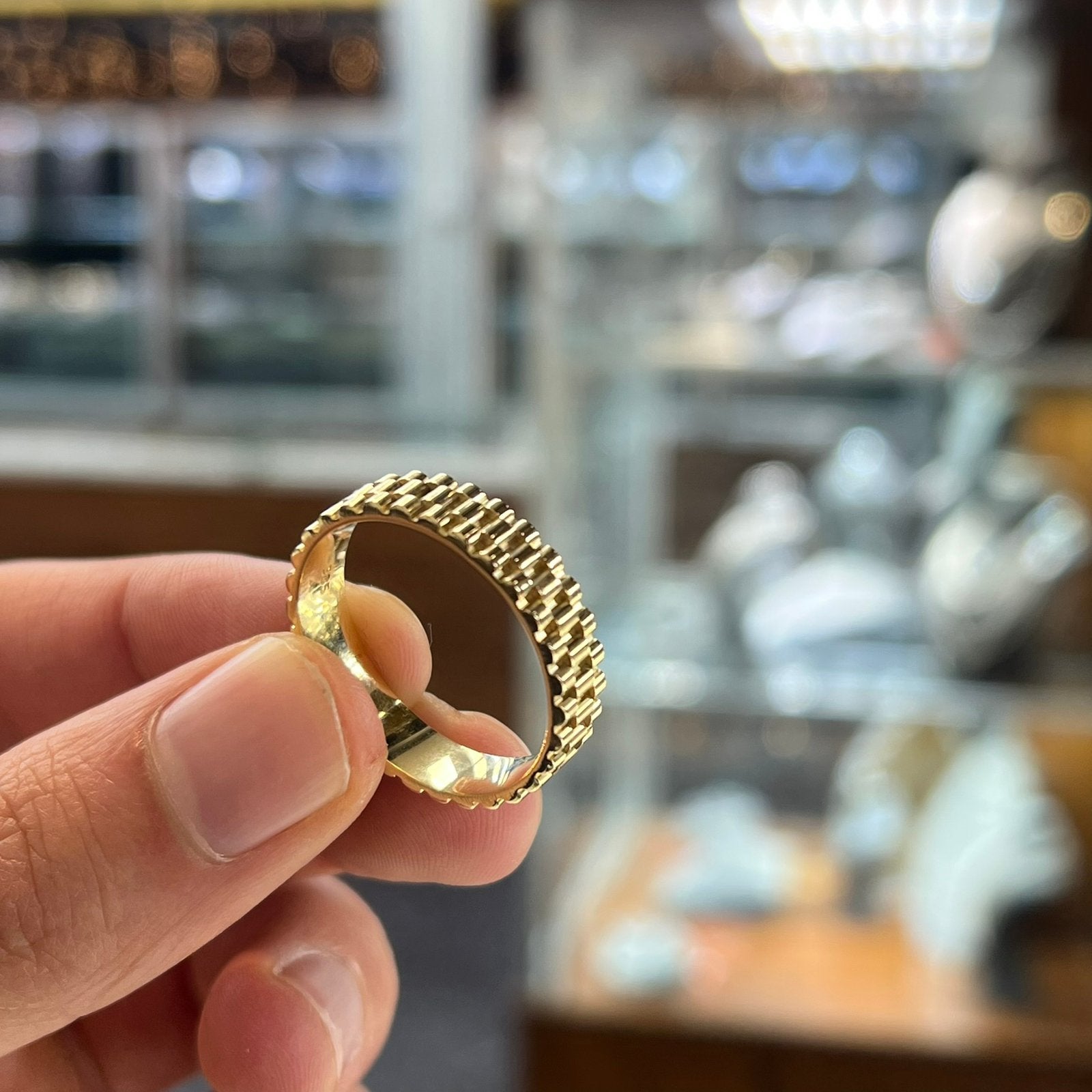 14 karaat gouden ring rolex model massief, Sieraden, Tassen en Uiterlijk, Ophalen of Verzenden, Nieuw, Goud, Dame of Heer