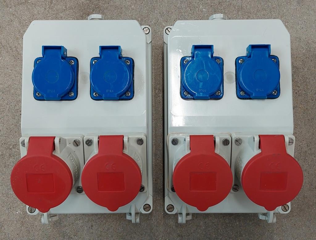 Hateha Mennekes wandcontactdooscombinatie 2x230V 2x400V 16A, Ophalen of Verzenden, Stopcontact