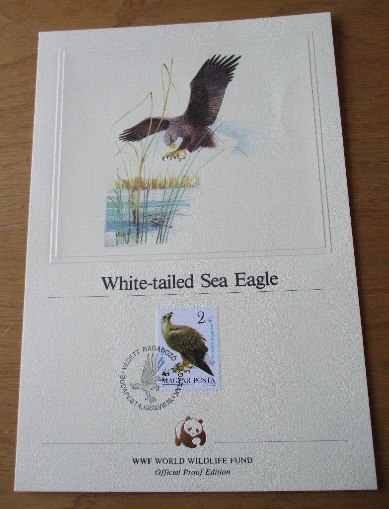 Hongarije, Beschermde roofvogels, serie Art Edition, 1983, Ophalen of Verzenden, Gestempeld, Dier of Natuur