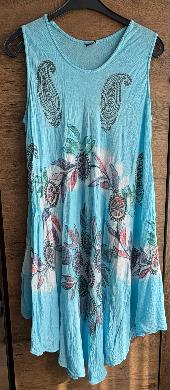 Zomerse Blauwe Jurk, Blauw, Maat 46/48 (XL) of groter, Ophalen of Verzenden, Zo goed als nieuw