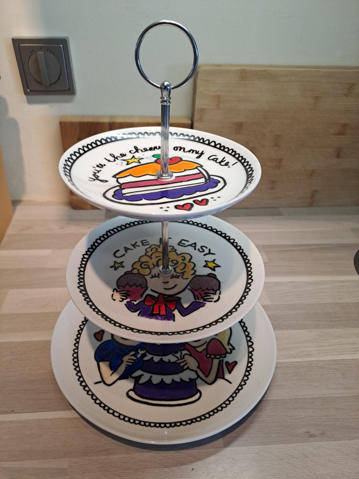 Siaki etagere 'Cake it Easy', Blond Amsterdam, Ophalen of Verzenden, Steen/keramiek, Meerkleurig