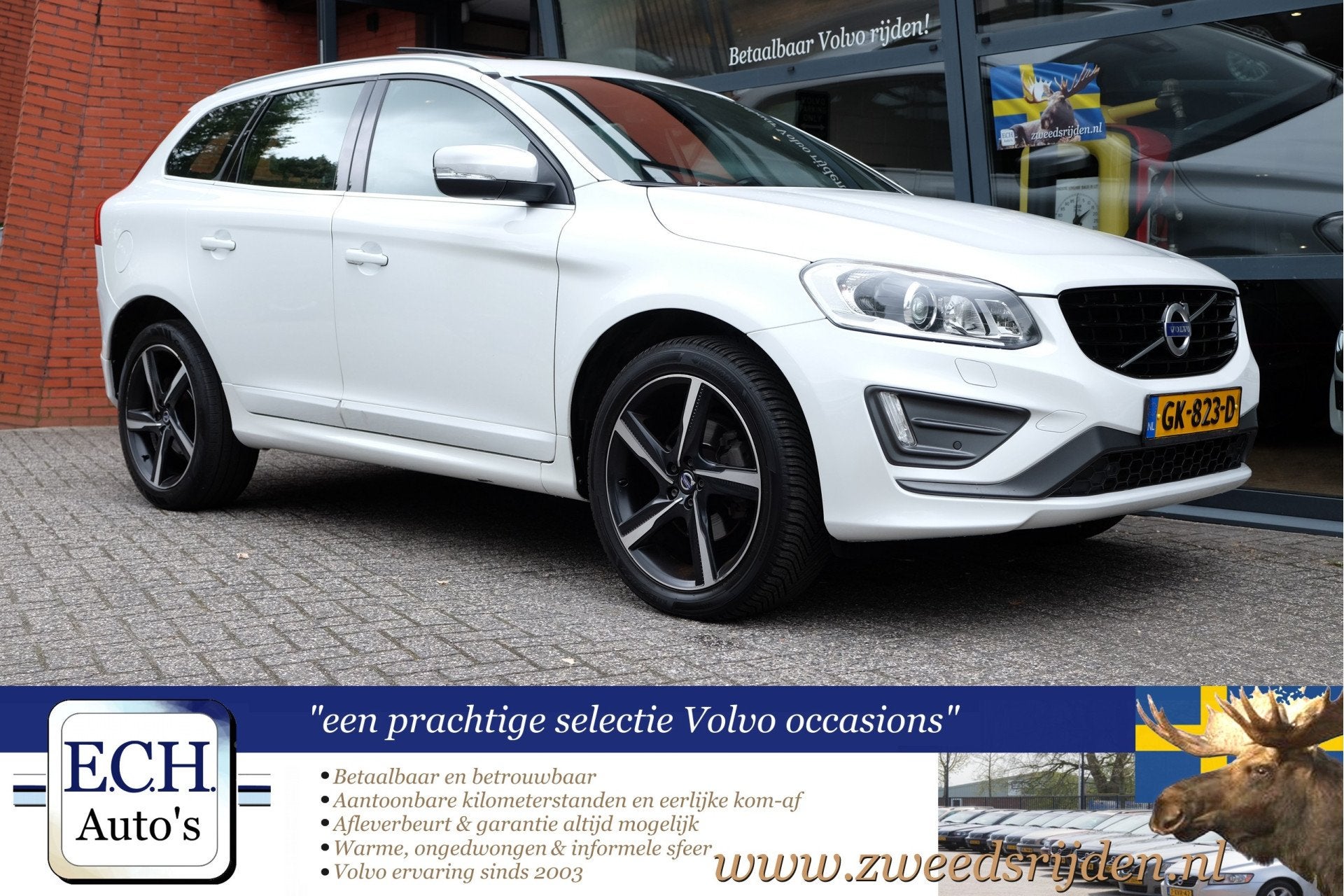Volvo XC60 2.0 T5 FWD R-Design Panoramadak, Camera, Leer, Auto's, Volvo, 15 km/l, Gebruikt, 4 cilinders, Wit
