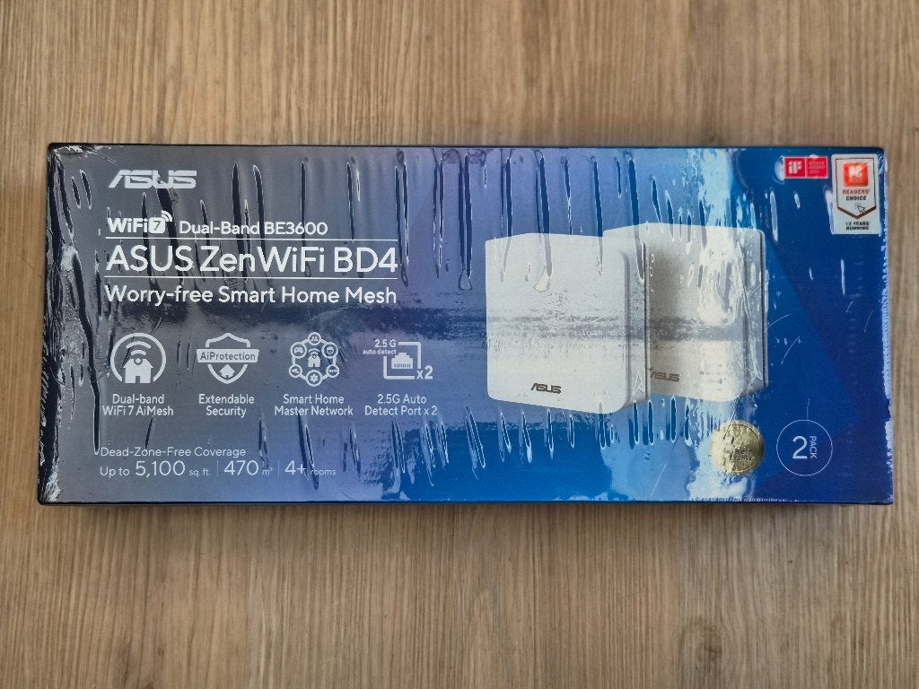Nieuw in seal: ASUS ZenWiFi BD4, 2-pack, WiFi-7 (m2455512086) — Routers ...
