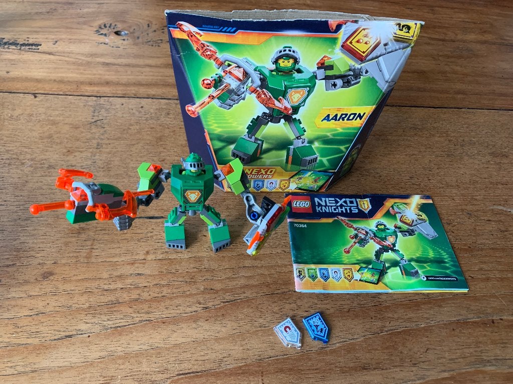 Lego nexo knights strijdharnas aaron 70364, Ophalen of Verzenden, Zo goed als nieuw, Complete set, Lego