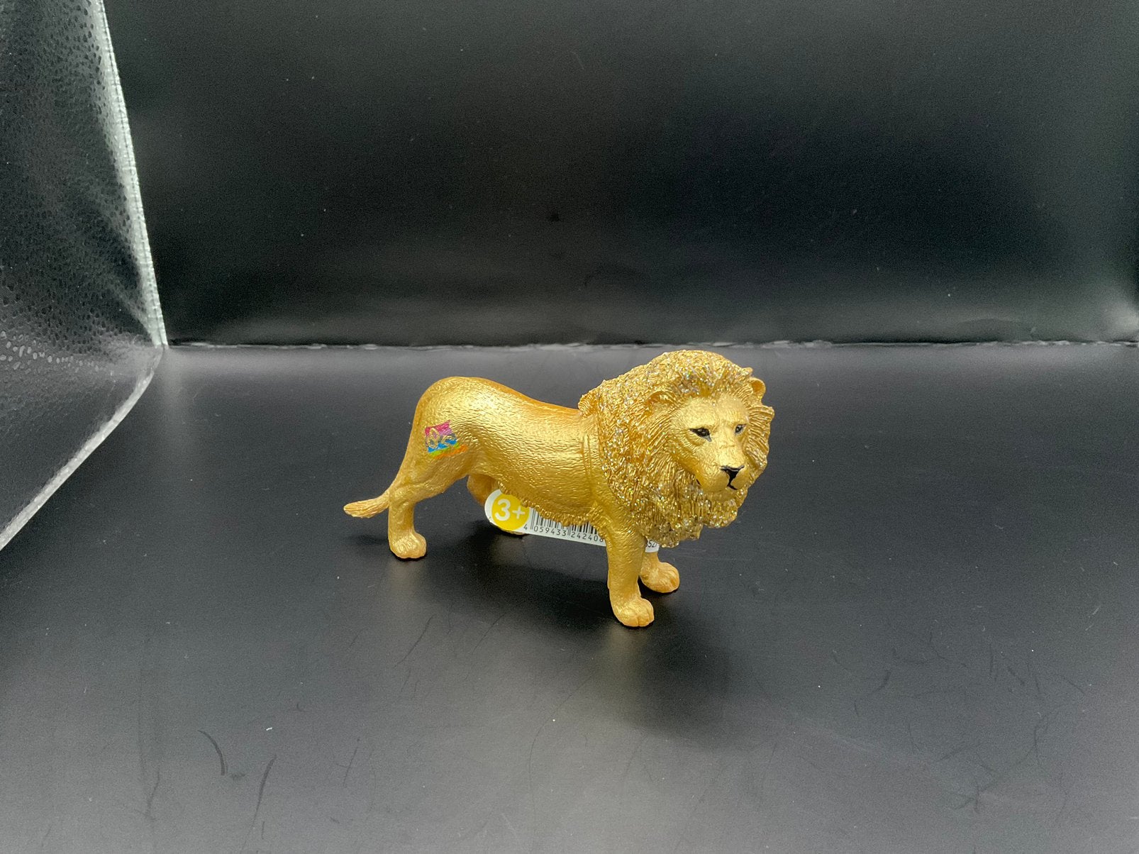 Schleich gouden leeuw nieuw met kaartjes, Ophalen of Verzenden, Zo goed als nieuw, Wild dier, Beeldje of Figuurtje