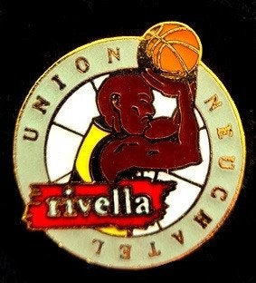 Rivella- Union Neuchatel basketbal pin, Verzamelen, Verzenden, Nieuw, Sport, Speldje of Pin