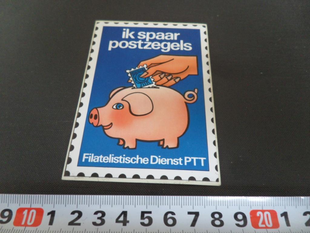 sticker Filatelistische Dienst PTT Ik spaar postzegels, Ophalen, Zo goed als nieuw