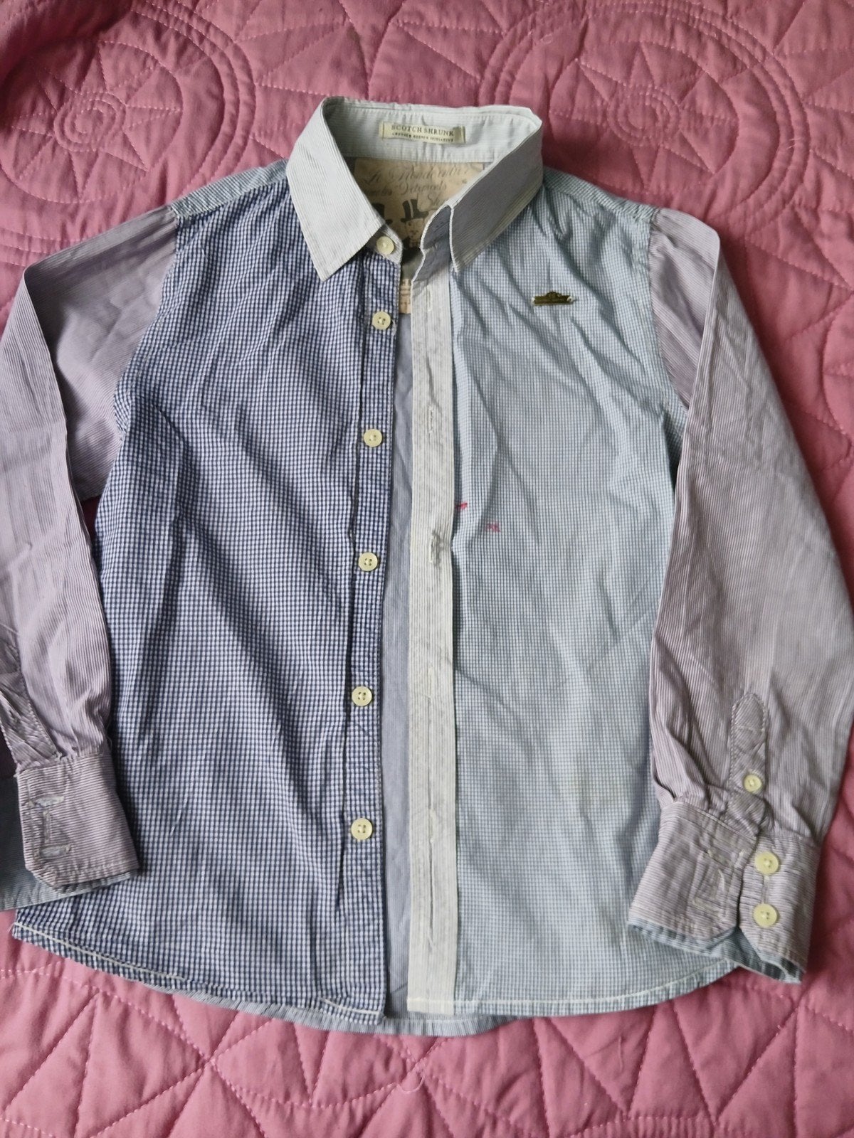 Scotch & Soda Jongens Overhemd Maat 128, Kinderen en Baby's, Gebruikt, Overhemd of Blouse, Ophalen of Verzenden, Scotch & Soda