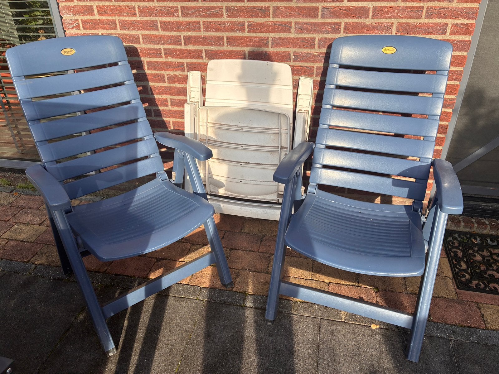 Hartman tuinstoelen (3x), Tuin en Terras, Ophalen, Gebruikt, Kunststof