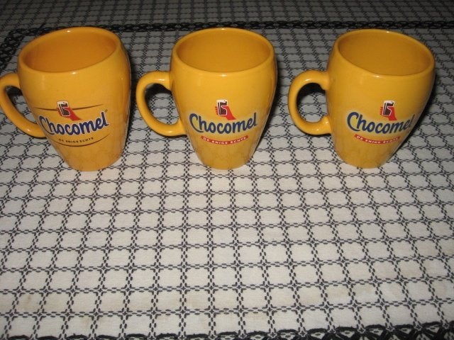 Te koop 3 chocomel bekers, Ophalen, Nieuw, Gebruiksvoorwerp