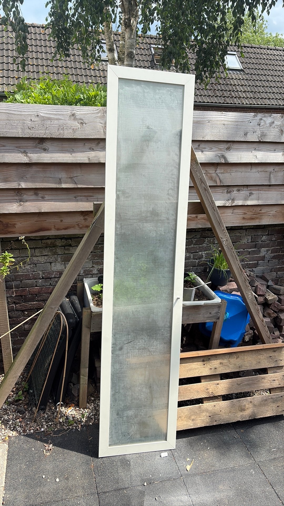 2 Pax kast deuren met melkglas, 50x227 cm, Ophalen, Gebruikt, Minder dan 80 cm, 215 cm of meer