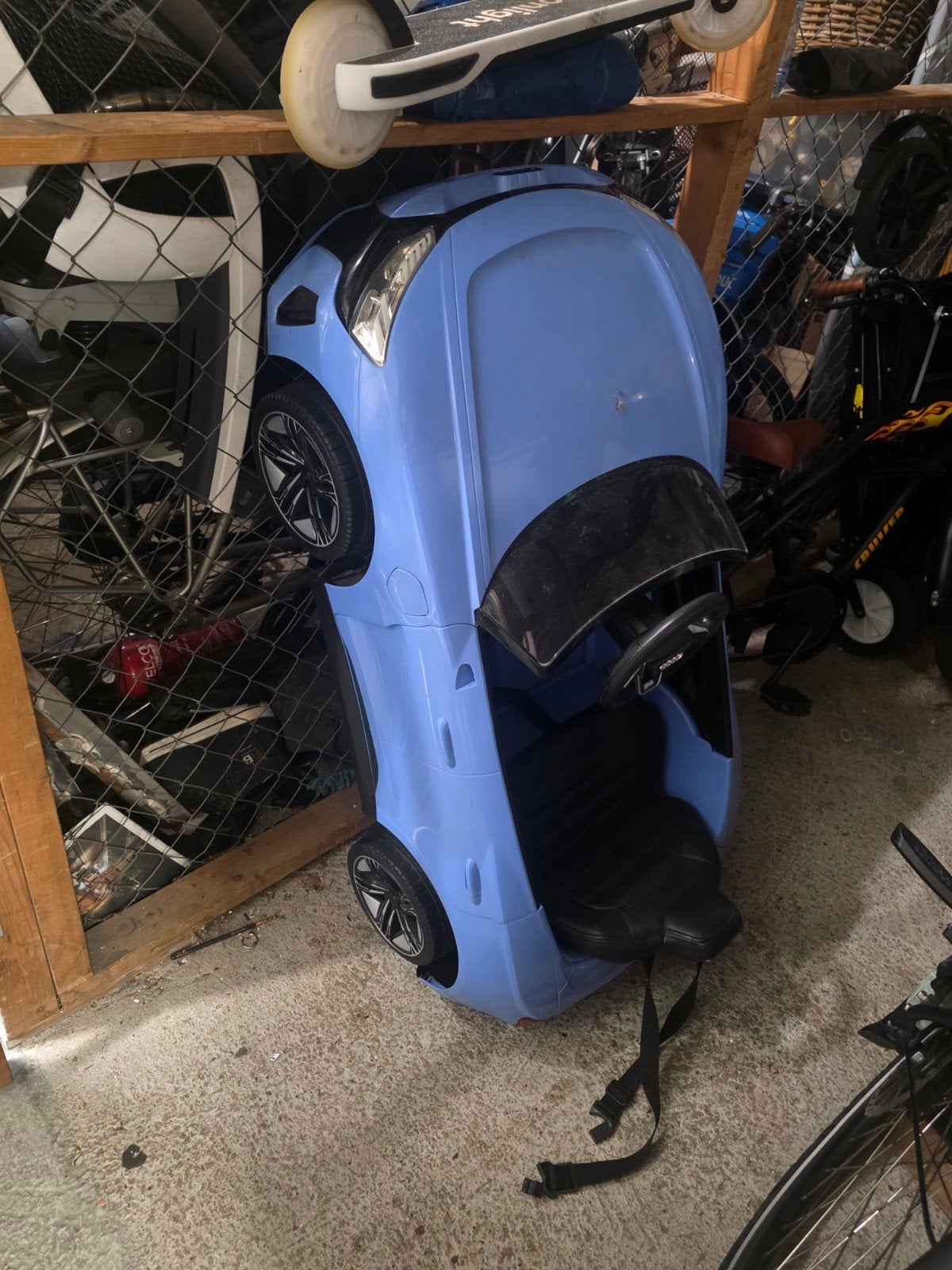 Blauwe kinderauto zonder accu., Ophalen of Verzenden, Gebruikt