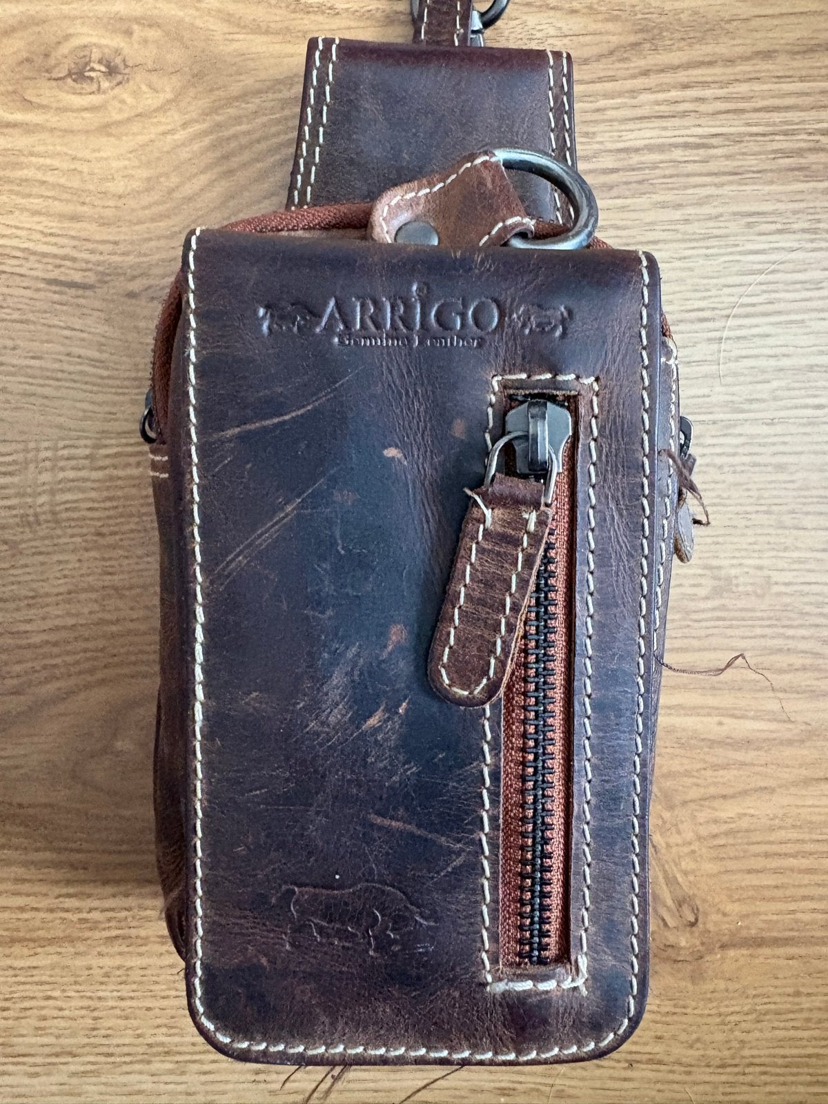 Arrigo Leren Telefoonhoesje/Heuptasje - Bruin, Ophalen of Verzenden, Gebruikt, Hoesje of Tasje