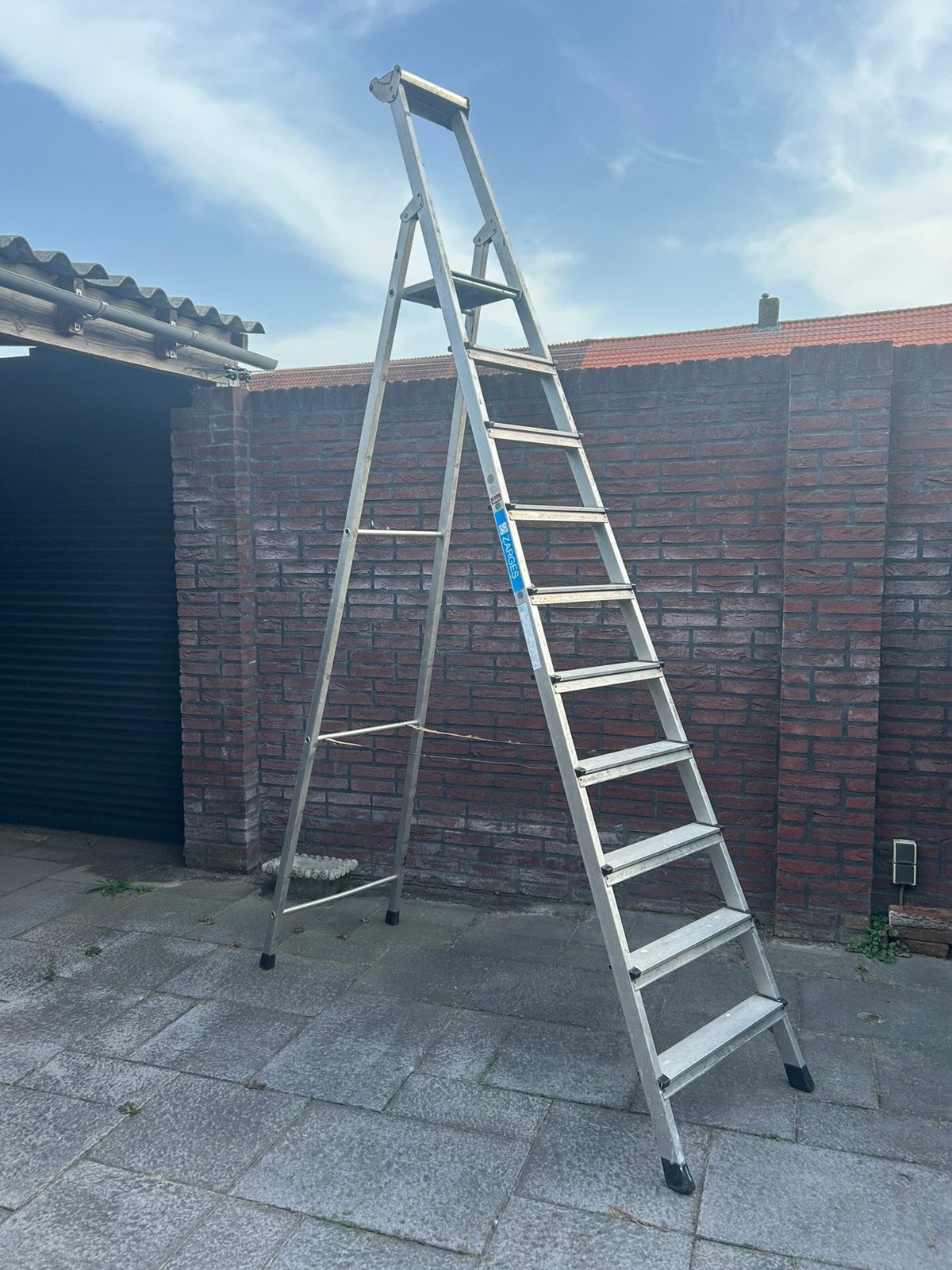 Zarges XL 10 treden industrietrap ladder, Ophalen, Zo goed als nieuw, 4 meter of meer