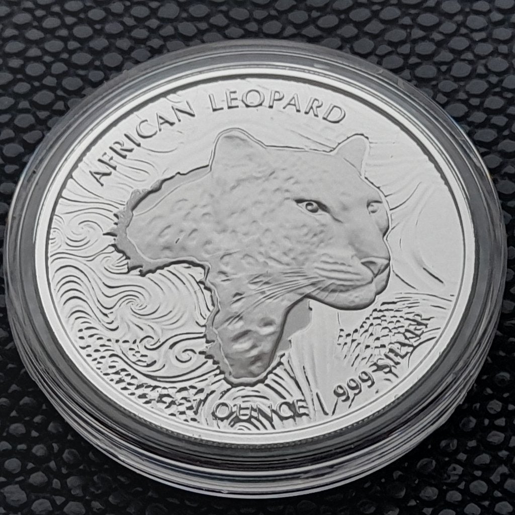 2019 African Leopard Ghana 1 oz silver, Ophalen of Verzenden, Overige landen, Zilver