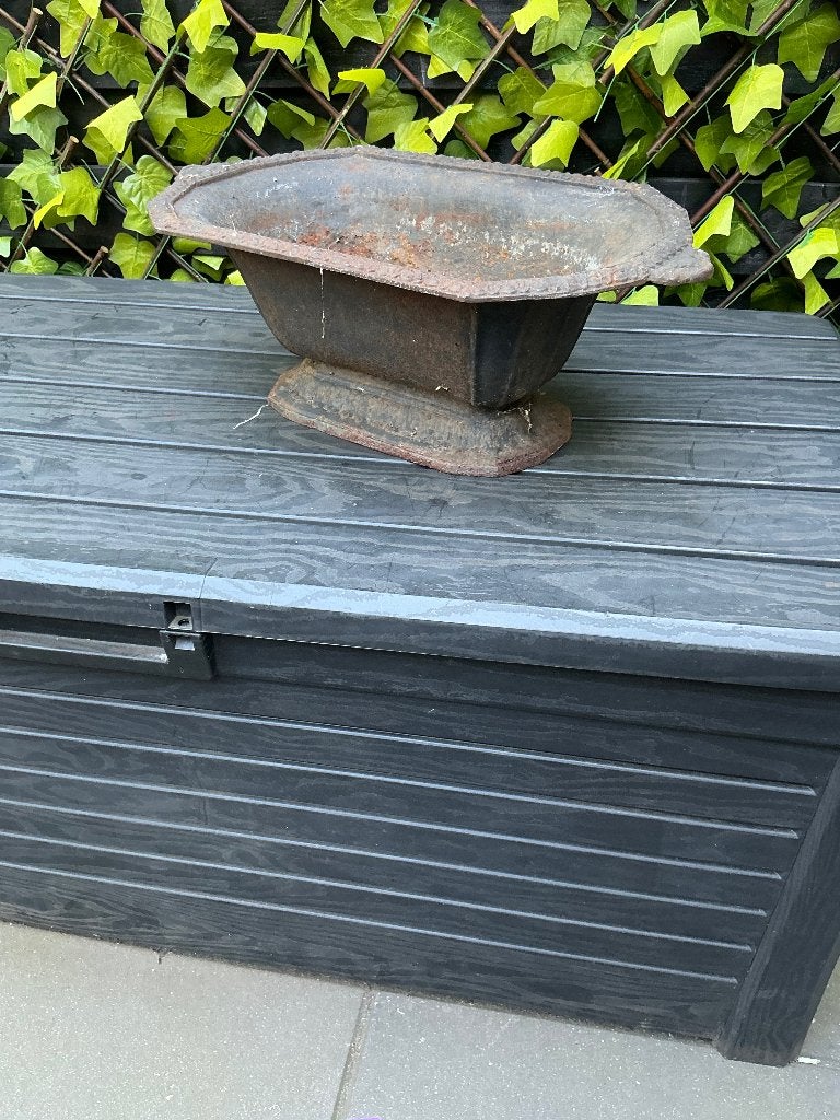 Gietijzeren plantenbak, Tuin en Terras, Ophalen, Gebruikt, Minder dan 30 cm, Rond