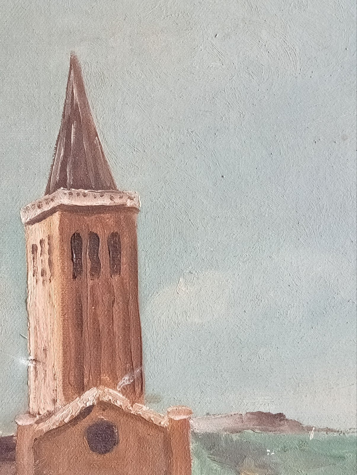 A.Landi Verona Stadsgezicht olieverf op doek, Ophalen of Verzenden