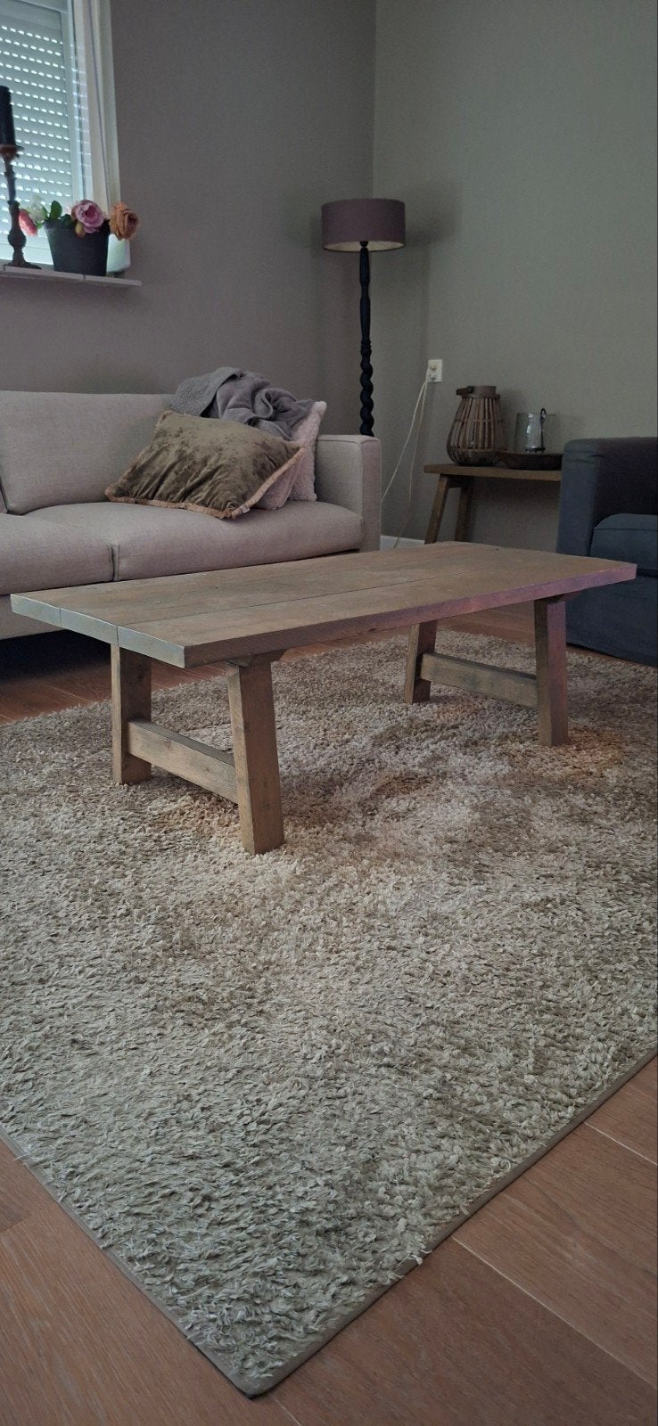 salontafel oud hout, Huis en Inrichting, Ophalen, Rechthoekig, 100 tot 150 cm, 50 tot 100 cm