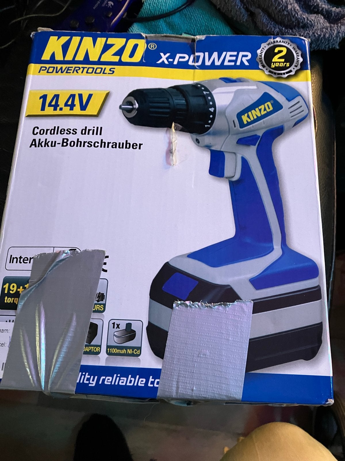 Nieuwe Kinzo X-Power 14.4V Accuboormachine, Ophalen of Verzenden, Nieuw, Boor- en Schroefmachine