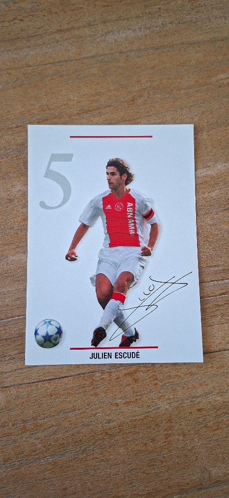 Spelerskaart; Julien Escude # Ajax Amsterdam, Ophalen of Verzenden, Nieuw, Ajax, Spelerskaart