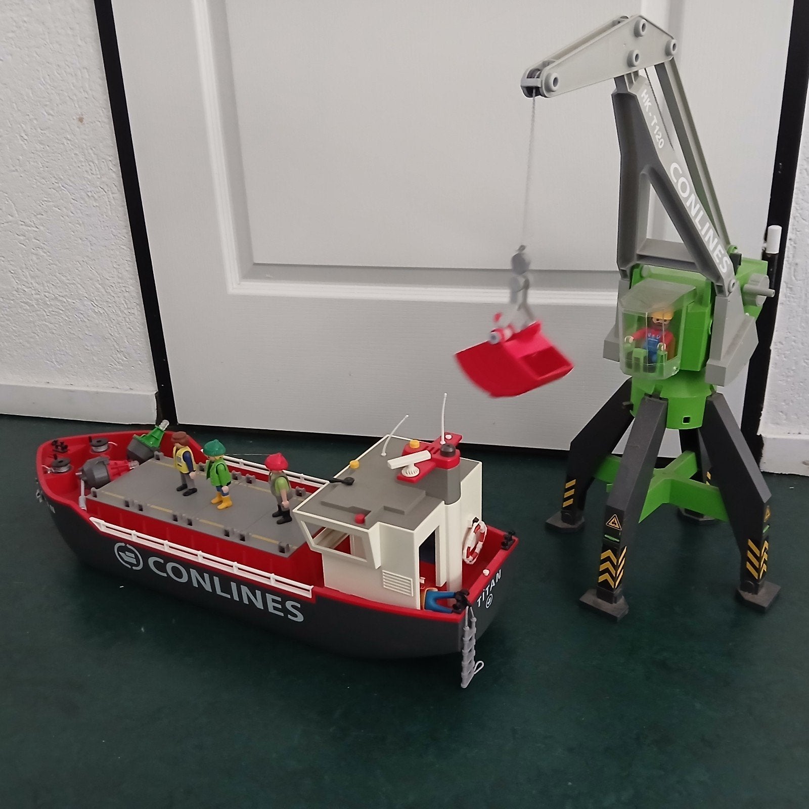 playmobil vrachtschip met takel, Ophalen, Gebruikt