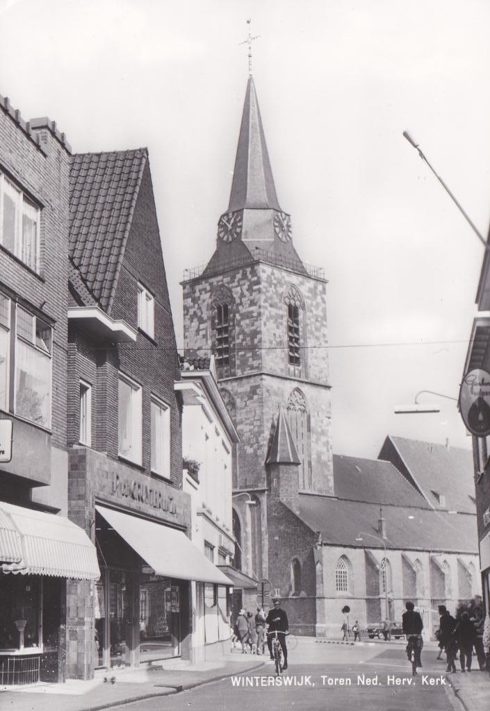 GA1629 Toren Ned Herv Kerk Winterswijk Meddo Bredevoort 1976, Verzamelen, Verzenden, 1960 tot 1980, Ongelopen, Gelderland