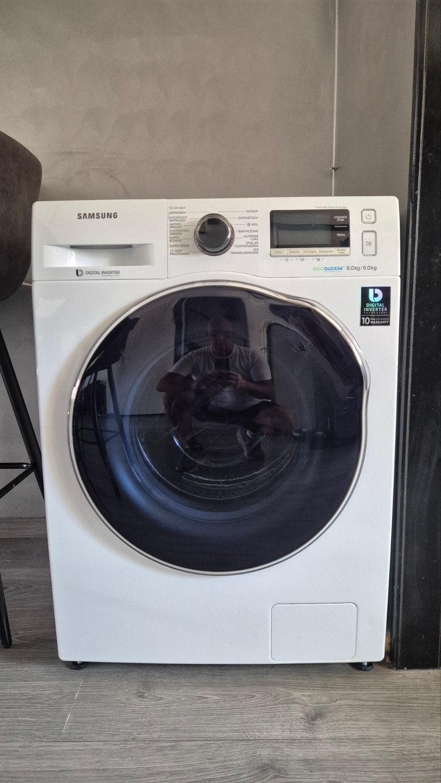 Samsung EcoBubble Wasmachine 8kg - Zo goed als nieuw, Witgoed en Apparatuur, Wasmachines, 1200 tot 1600 toeren, Gebruikt, Energieklasse A of zuiniger